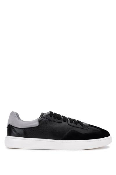 Tamer Tanca Erkek Hakiki Deri Siyah Sneakers & Spor Ayakkabı