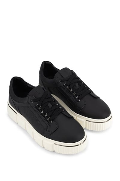 Tamer Tanca Erkek Hakiki Deri Siyah Sneakers & Spor Ayakkabı