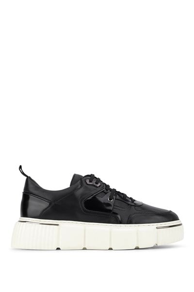 Tamer Tanca Erkek Hakiki Deri Siyah Sneakers & Spor Ayakkabı