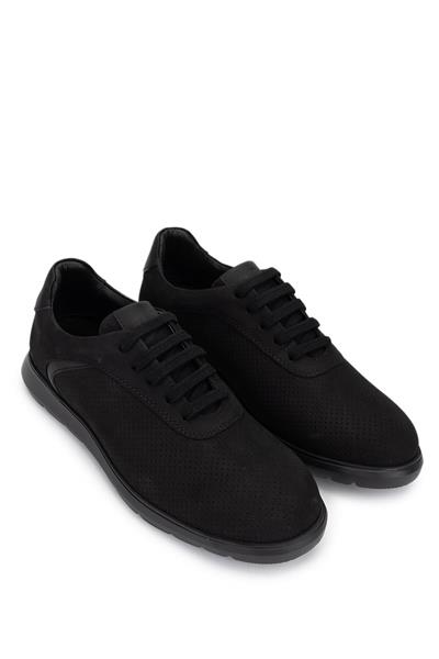 Tamer Tanca Erkek Hakiki Deri Siyah Sneakers & Spor Ayakkabı