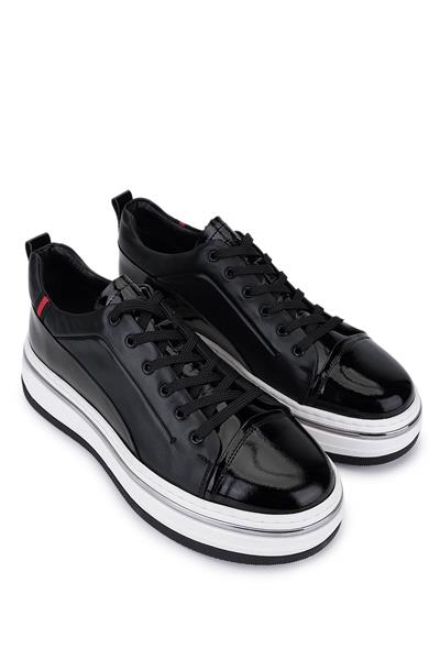 Tamer Tanca Erkek Hakiki Deri Siyah Sneakers & Spor Ayakkabı