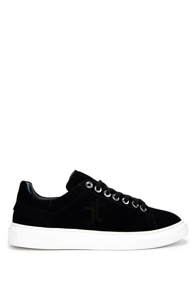 Tamer Tanca Erkek Hakiki Deri Siyah Süet Sneakers & Spor Ayakkabı
