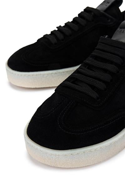 Tamer Tanca Erkek Hakiki Deri Siyah Süet Sneakers & Spor Ayakkabı