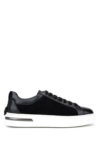 Tamer Tanca Erkek Hakiki Deri Siyah Süet Sneakers & Spor Ayakkabı