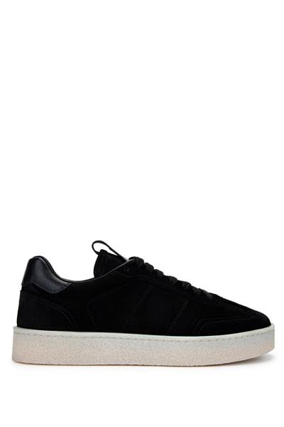 Tamer Tanca Erkek Hakiki Deri Siyah Süet Sneakers & Spor Ayakkabı