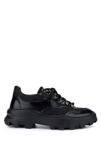 Tamer Tanca Erkek Hakiki Deri Siyah Süet Sneakers & Spor Ayakkabı