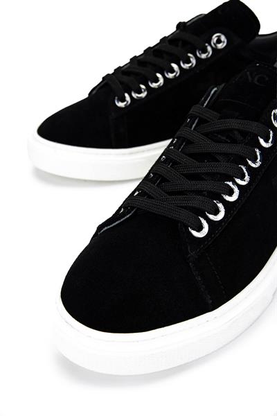 Tamer Tanca Erkek Hakiki Deri Siyah Süet Sneakers & Spor Ayakkabı
