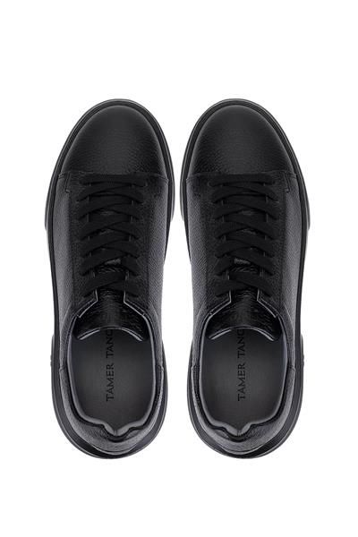 Tamer Tanca Erkek Hakiki Deri Siyah Taban Sneakers & Spor Ayakkabı