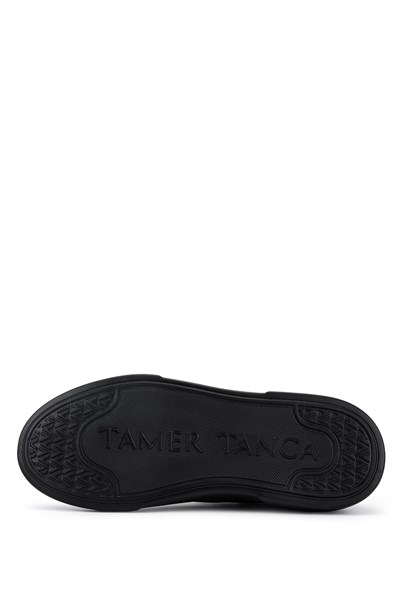 Tamer Tanca Erkek Hakiki Deri Siyah/Siyah Sneakers & Spor Ayakkabı