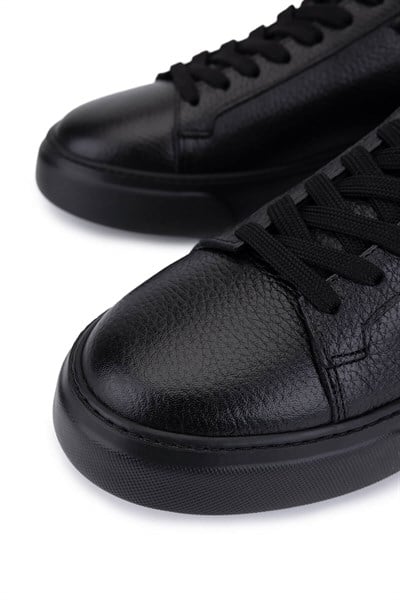 Tamer Tanca Erkek Hakiki Deri Siyah/Siyah Sneakers & Spor Ayakkabı