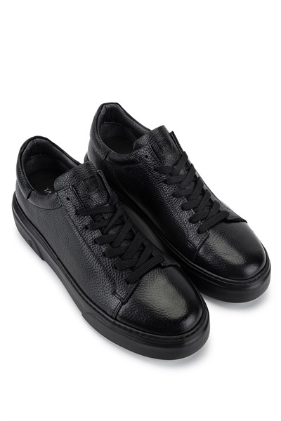 Tamer Tanca Erkek Hakiki Deri Siyah/Siyah Sneakers & Spor Ayakkabı
