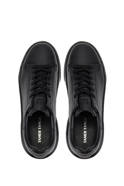 Tamer Tanca Erkek Hakiki Deri Siyah/Siyah Sneakers & Spor Ayakkabı