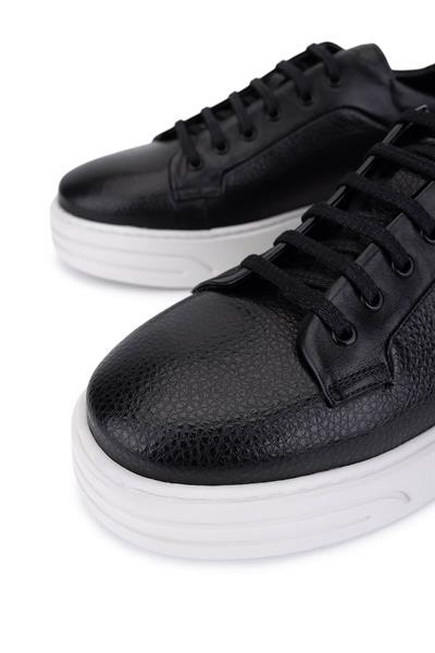 Tamer Tanca Erkek Hakiki Deri Siyah/Beyaz Sneakers & Spor Ayakkabı