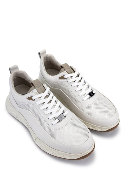 Tamer Tanca Erkek Hakiki Deri Beyaz Sneakers & Spor Ayakkabı