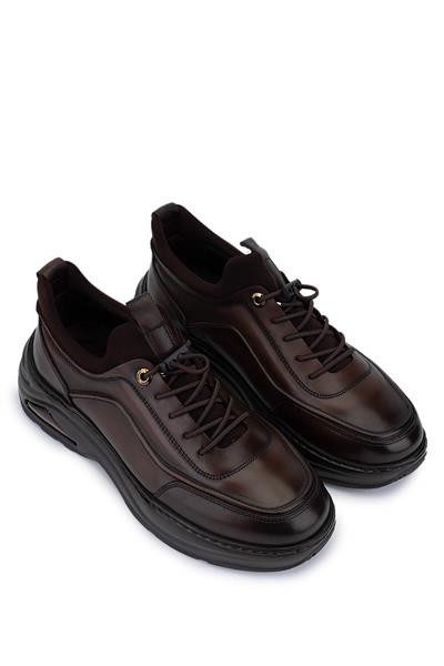 Tamer Tanca Erkek Hakiki Deri Kahve Sneakers & Spor Ayakkabı
