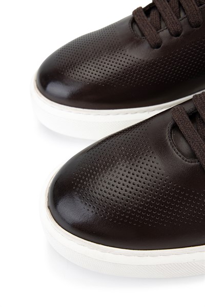 Tamer Tanca Erkek Hakiki Deri Kahve Sneakers & Spor Ayakkabı
