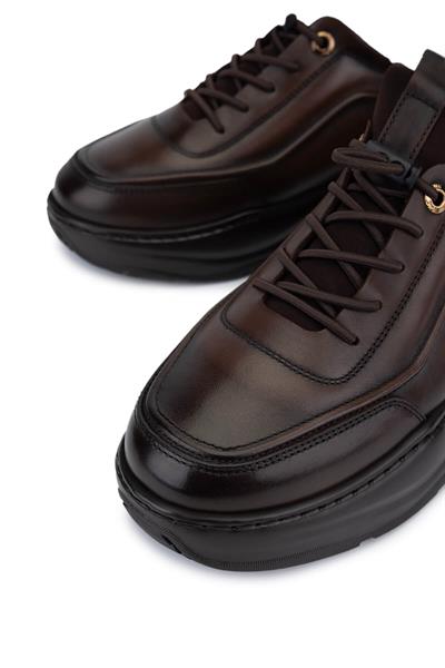 Tamer Tanca Erkek Hakiki Deri Kahve Sneakers & Spor Ayakkabı