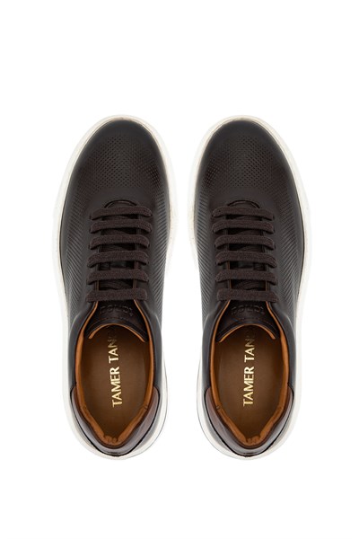 Tamer Tanca Erkek Hakiki Deri Kahve Sneakers & Spor Ayakkabı