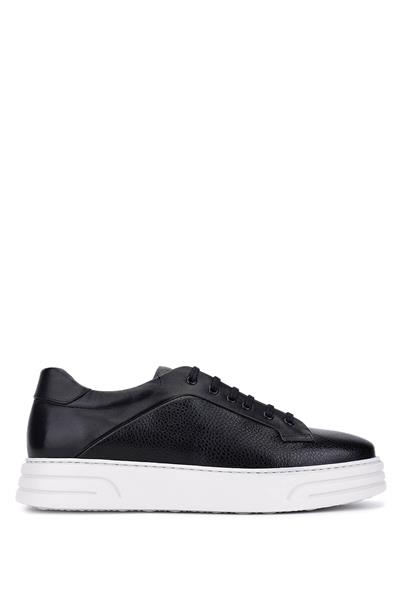 Tamer Tanca Erkek Hakiki Deri Siyah/Beyaz Sneakers & Spor Ayakkabı