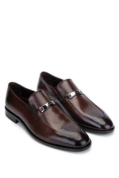 Tamer Tanca Erkek Hakiki Deri Taba Bufalo Loafer Ayakkabı