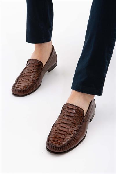 Tamer Tanca Erkek Hakiki Deri Taba Loafer Ayakkabı
