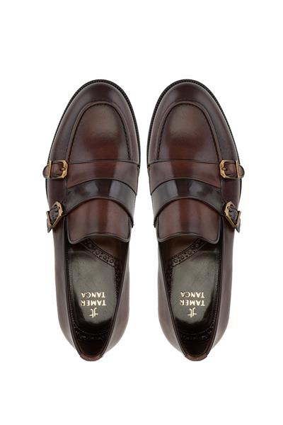 Tamer Tanca Erkek Hakiki Deri Taba Loafer Ayakkabı