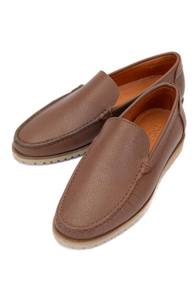 Tamer Tanca Erkek Hakiki Deri Taba Loafer Ayakkabı