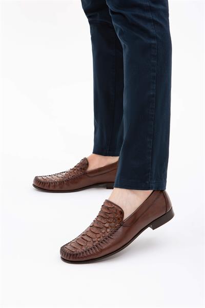 Tamer Tanca Erkek Hakiki Deri Taba Loafer Ayakkabı
