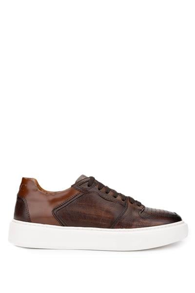Tamer Tanca Erkek Hakiki Deri Taba Sneakers & Spor Ayakkabı