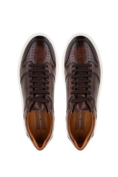 Tamer Tanca Erkek Hakiki Deri Taba Sneakers & Spor Ayakkabı