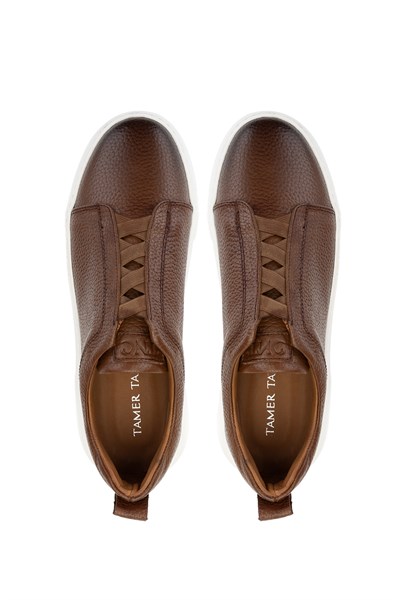 Tamer Tanca Erkek Hakiki Deri Taba Sneakers & Spor Ayakkabı