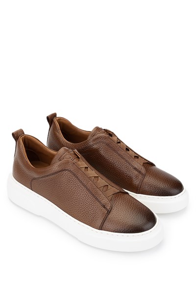 Tamer Tanca Erkek Hakiki Deri Taba Sneakers & Spor Ayakkabı