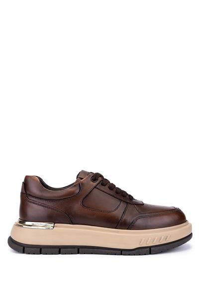 Tamer Tanca Erkek Hakiki Deri Taba Sneakers & Spor Ayakkabı