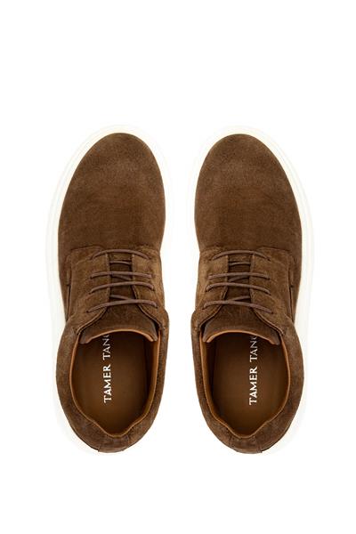 Tamer Tanca Erkek Hakiki Deri Tarçın Sneaker Ayakkabı