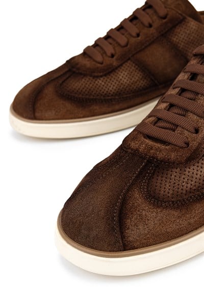 Tamer Tanca Erkek Hakiki Deri Tütün Süet Sneakers & Spor Ayakkabı