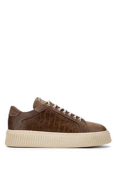 Tamer Tanca Erkek Hakiki Deri Vizon Sneakers & Spor Ayakkabı