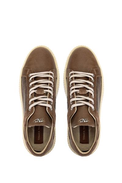 Tamer Tanca Erkek Hakiki Deri Vizon Sneakers & Spor Ayakkabı