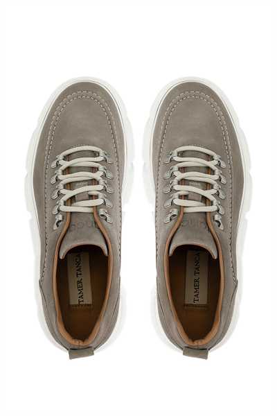 Tamer Tanca Erkek Hakiki Deri Vizon Süet Sneakers & Spor Ayakkabı