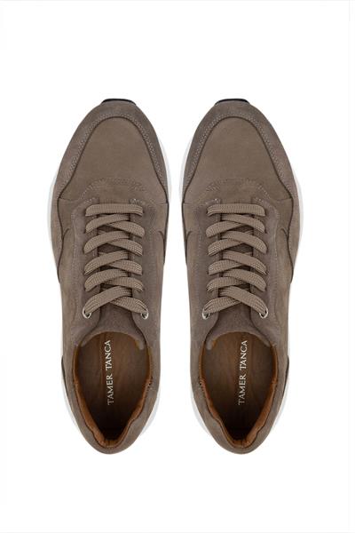 Tamer Tanca Erkek Hakiki Deri Vizon Süet Sneakers & Spor Ayakkabı