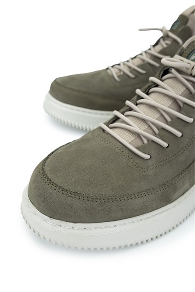 Tamer Tanca Erkek Hakiki Deri Yeşil Nubuk Sneakers & Spor Ayakkabı