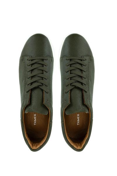Tamer Tanca Erkek Hakiki Deri Yeşil Sneakers & Spor Ayakkabı
