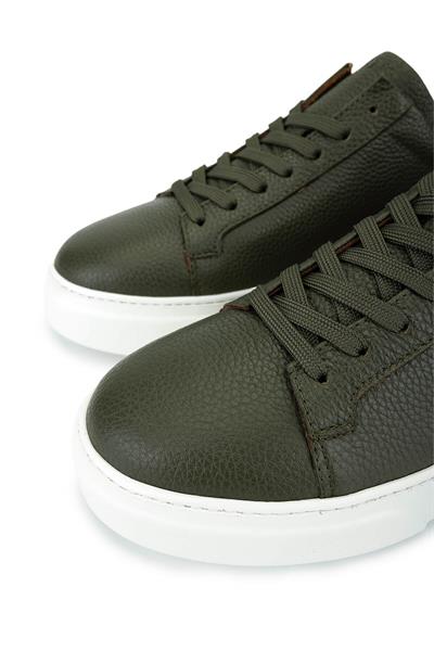 Tamer Tanca Erkek Hakiki Deri Yeşil Sneakers & Spor Ayakkabı
