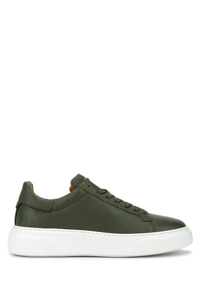 Tamer Tanca Erkek Hakiki Deri Yeşil Sneakers & Spor Ayakkabı