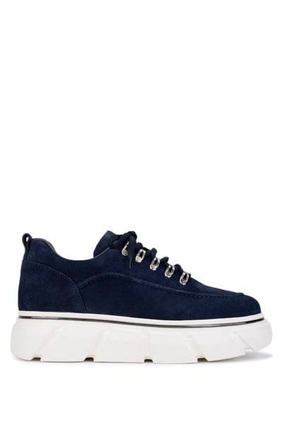 Tamer Tanca Erkek Hakiki Deri Lacivert Süet Sneakers & Spor Ayakkabı