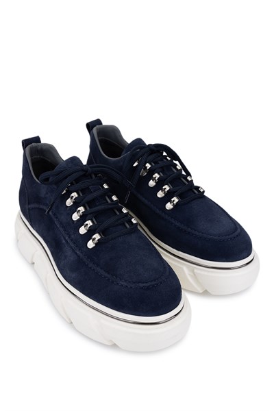 Tamer Tanca Erkek Hakiki Deri Lacivert Süet Sneakers & Spor Ayakkabı