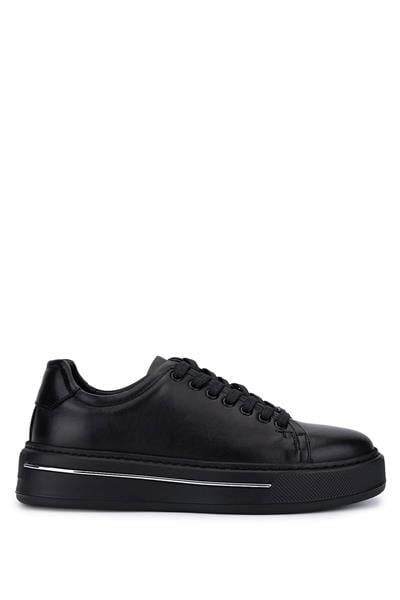 Tamer Tanca Erkek Siyah Deri Sneakers & Spor Ayakkabı