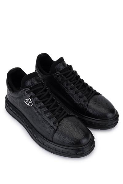 Tamer Tanca Erkek Siyah Deri Sneakers & Spor Ayakkabı