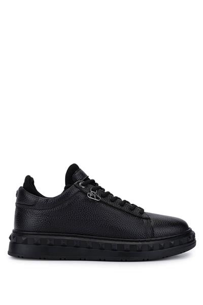 Tamer Tanca Erkek Siyah Deri Sneakers & Spor Ayakkabı