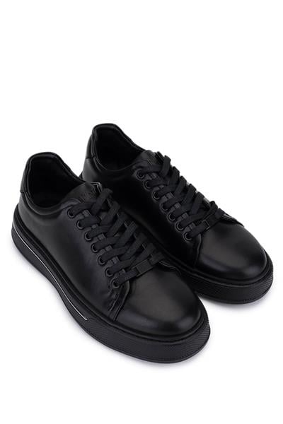 Tamer Tanca Erkek Siyah Deri Sneakers & Spor Ayakkabı