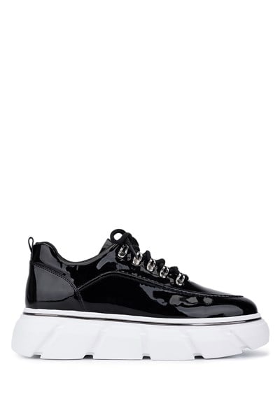 Tamer Tanca Erkek Hakiki Deri Siyah Rugan Sneakers & Spor Ayakkabı